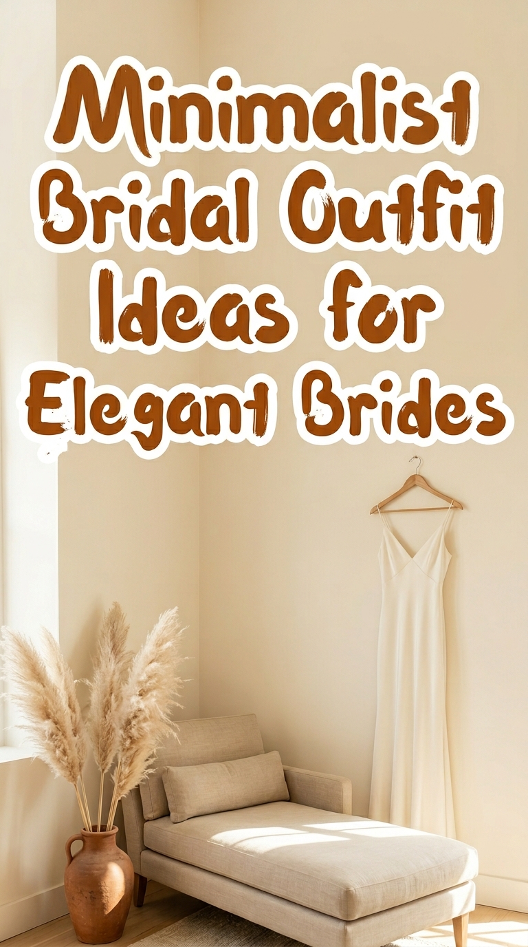 Minimalist Bridal Outfit Ideas for Elegant Brides
