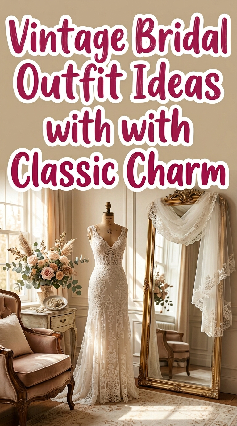 Vintage Bridal Outfit Ideas with Classic Charm