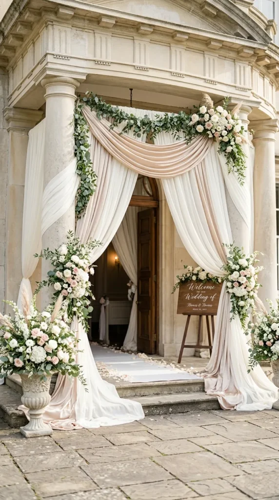 Add Flowing Fabric Drapes