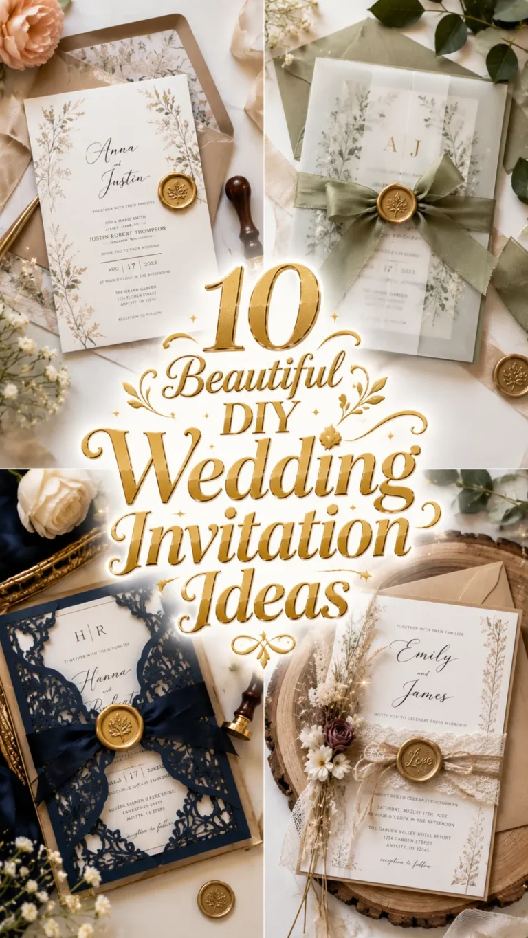 Beautiful DIY Wedding Invitation Ideas for a Luxury Look