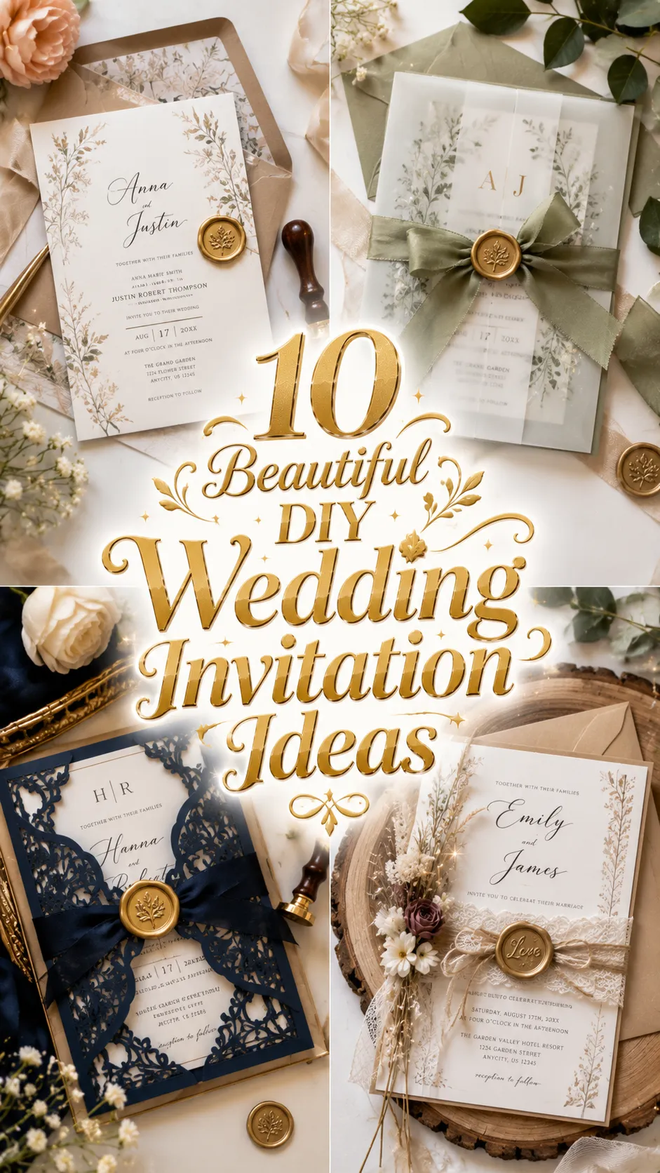 Beautiful DIY Wedding Invitation Ideas for a Luxury Look