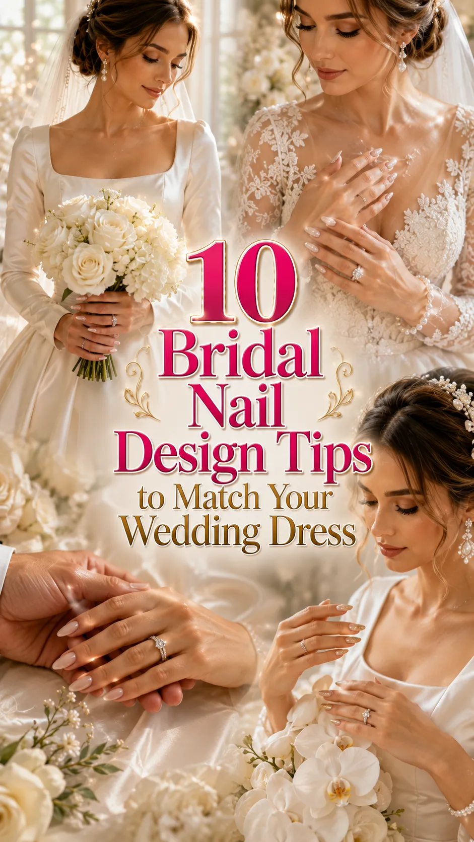 Bridal Nail Design Tips to Match Your Wedding Dress