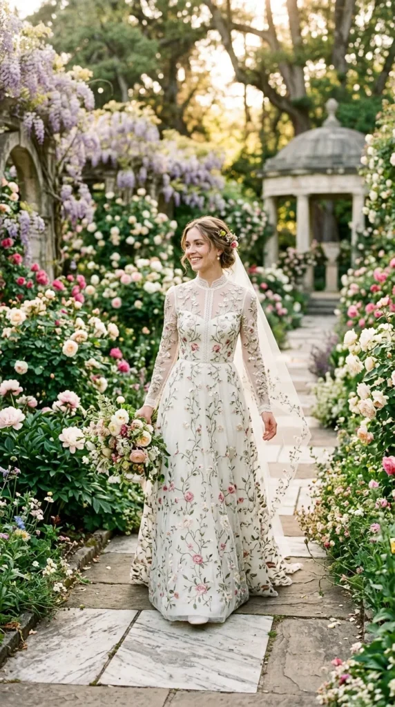 Choose Delicate Floral Embroidery