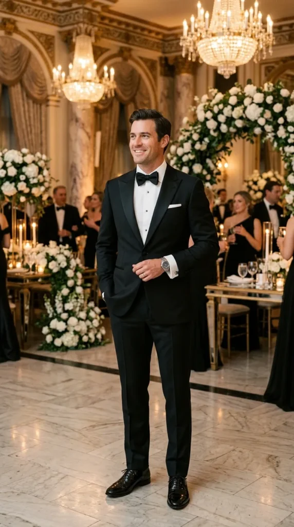Classic Black Tuxedo with Modern Tailoring