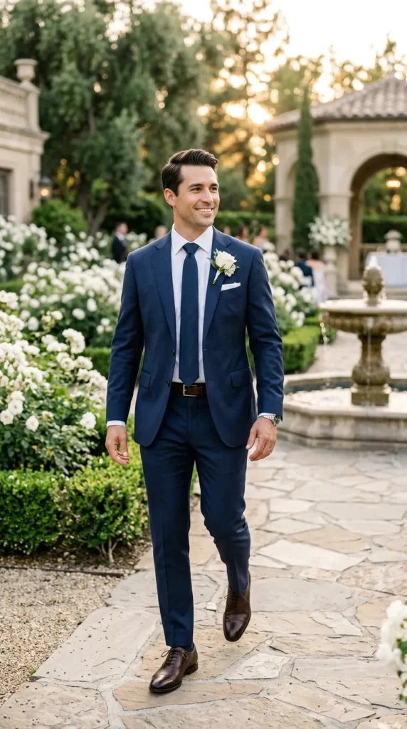Contemporary Navy Suit