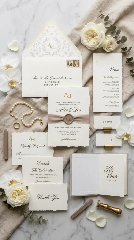 Coordinated Minimalist Stationery