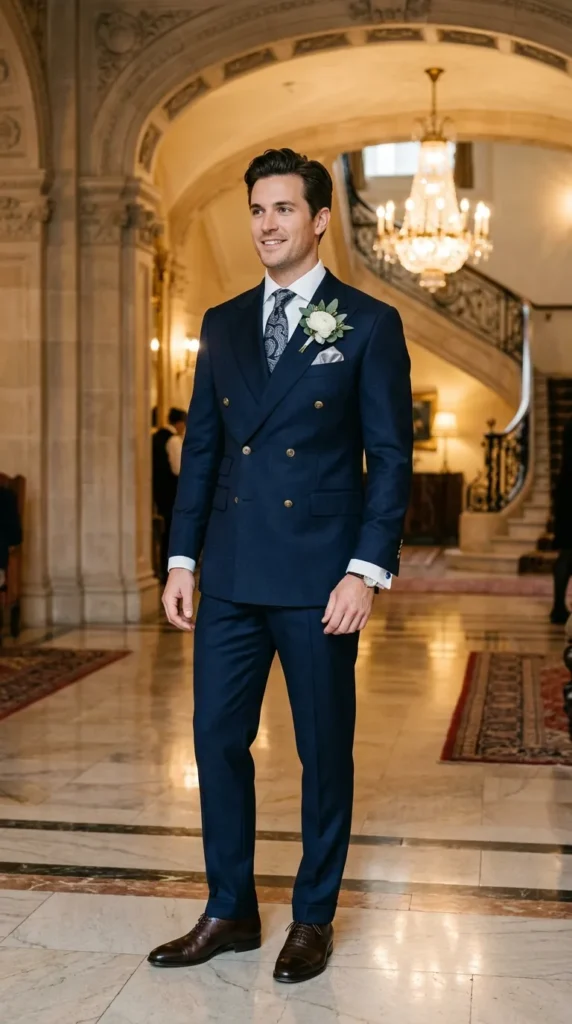 Double-Breasted Peak Lapel Suit