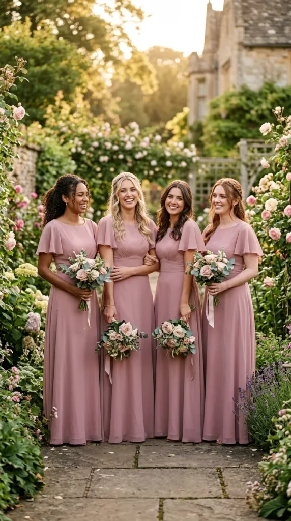 Dusty Rose Maxi Gowns