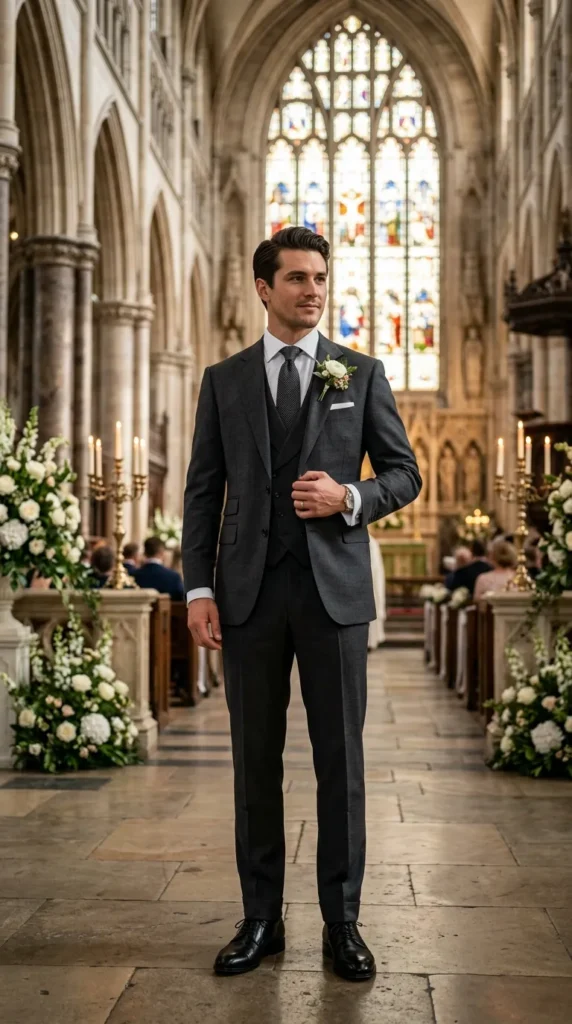Elegant Charcoal Gray Suit