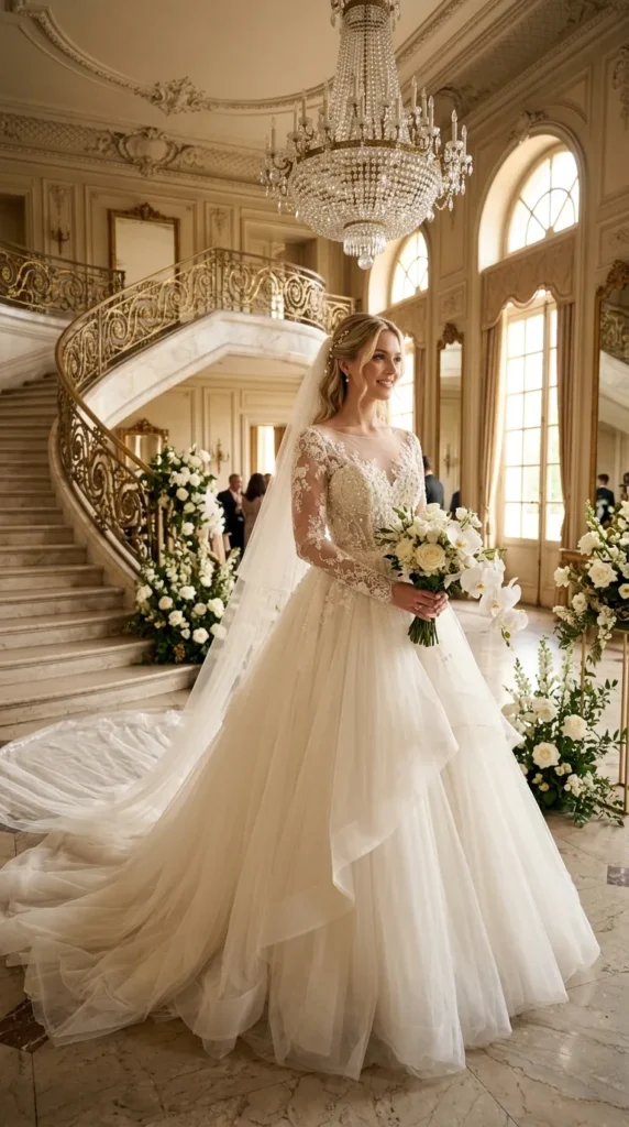 Embrace an Ethereal Tulle Gown