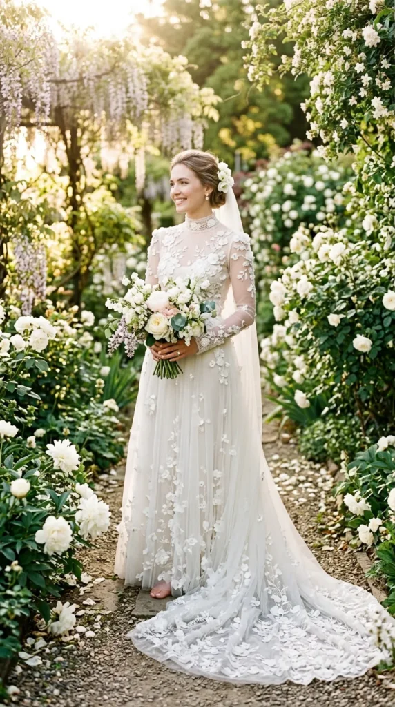 Floral Appliqué Bridal Gown