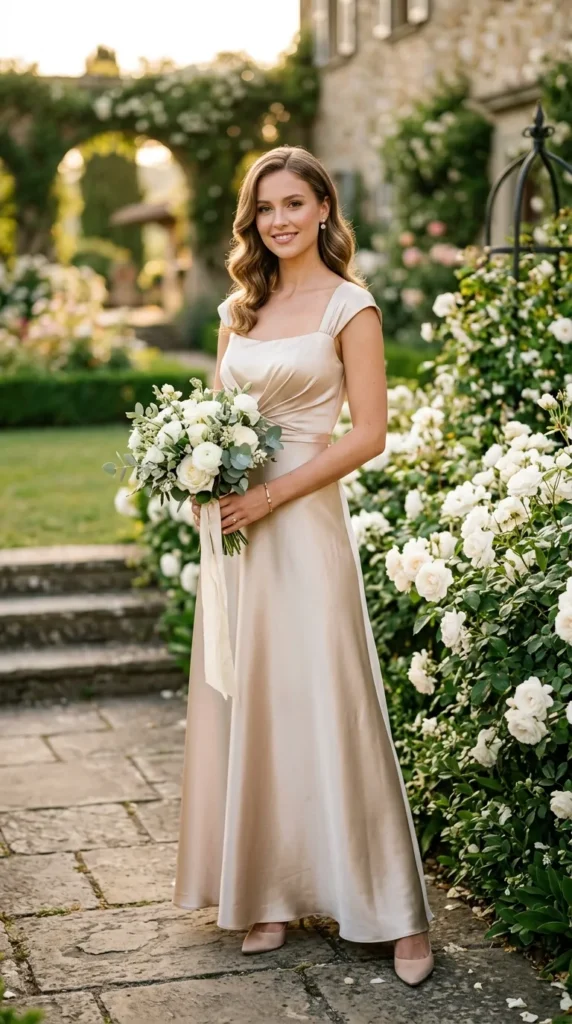Flowing Satin Maxi Dresses