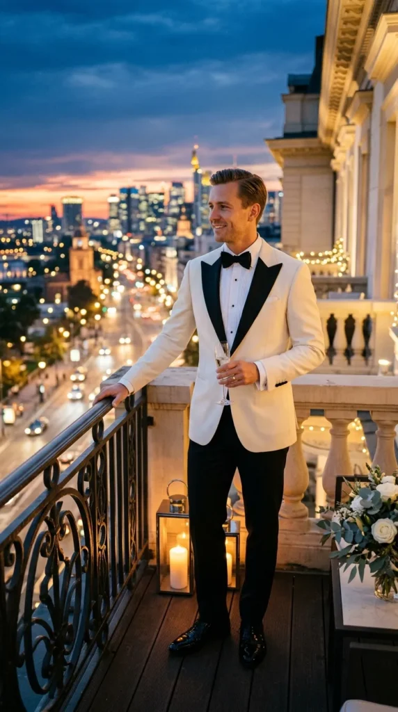 Ivory Tuxedo Jacket Combination