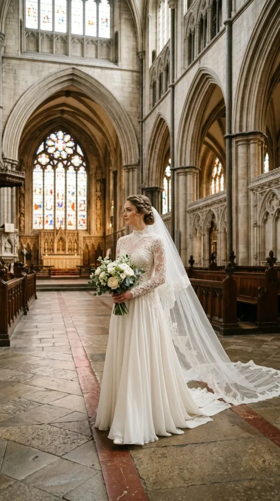 Long-Sleeve Bridal Gown