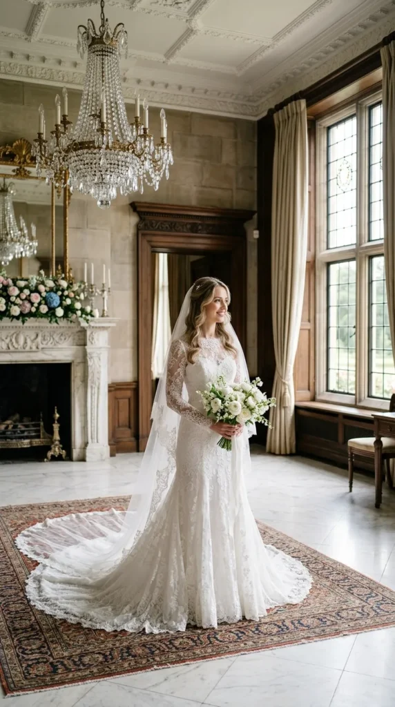 Long-Sleeve Lace Dress