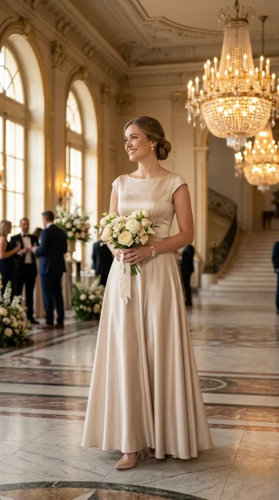 Luxe Satin Dresses with Clean Silhouettes
