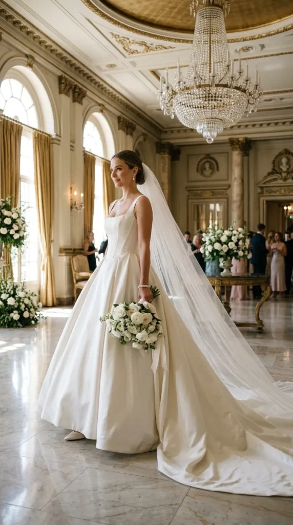 Minimalist Satin Ball Gown