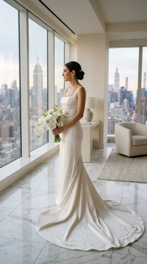 Minimalist Satin Gown