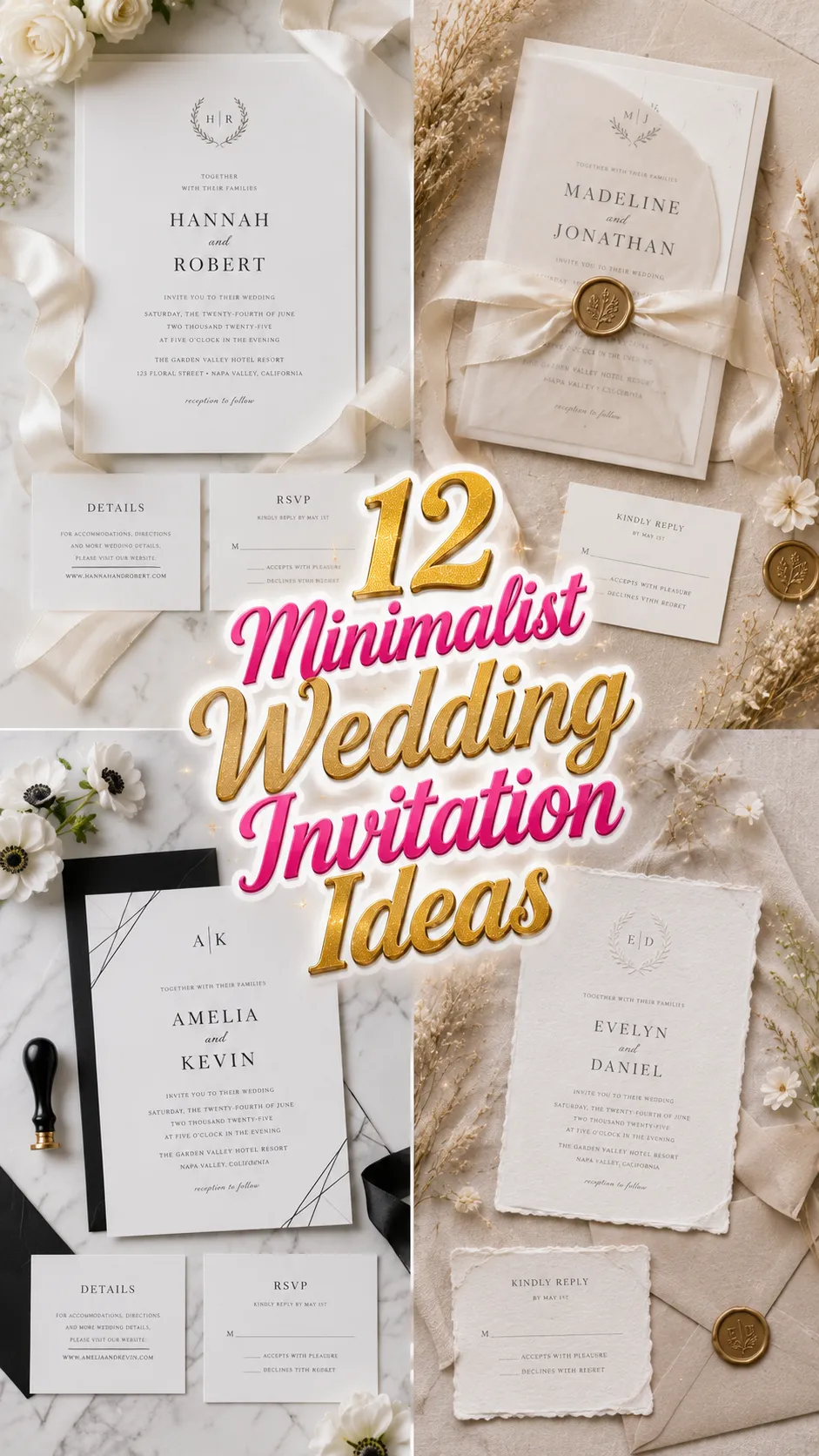 Minimalist Wedding Invitation Ideas for Modern Couples