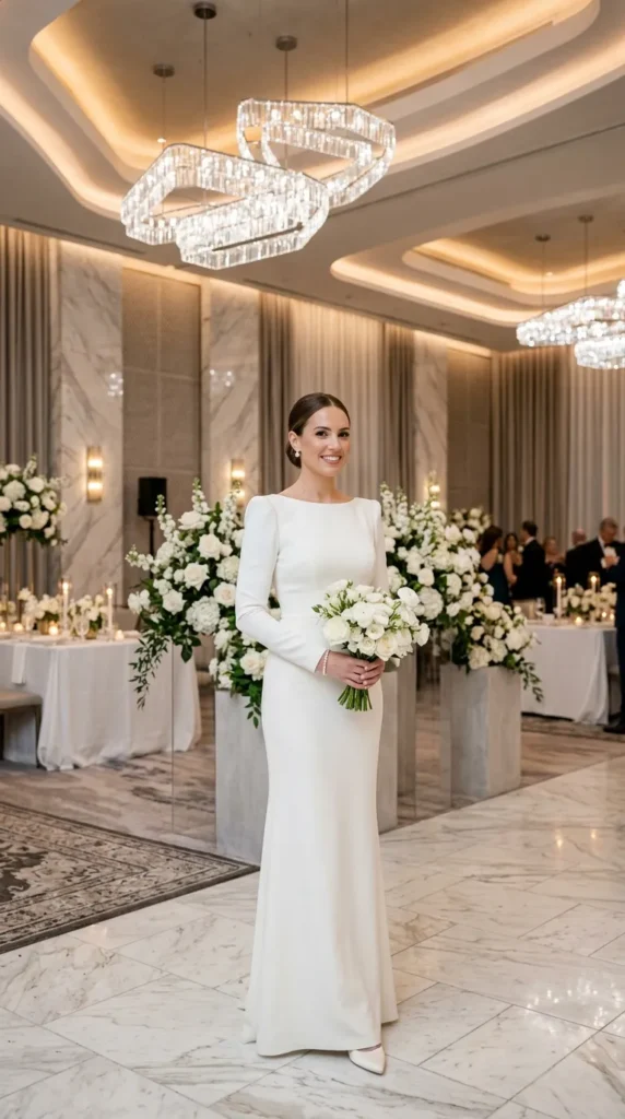Modern Crepe Column Dress
