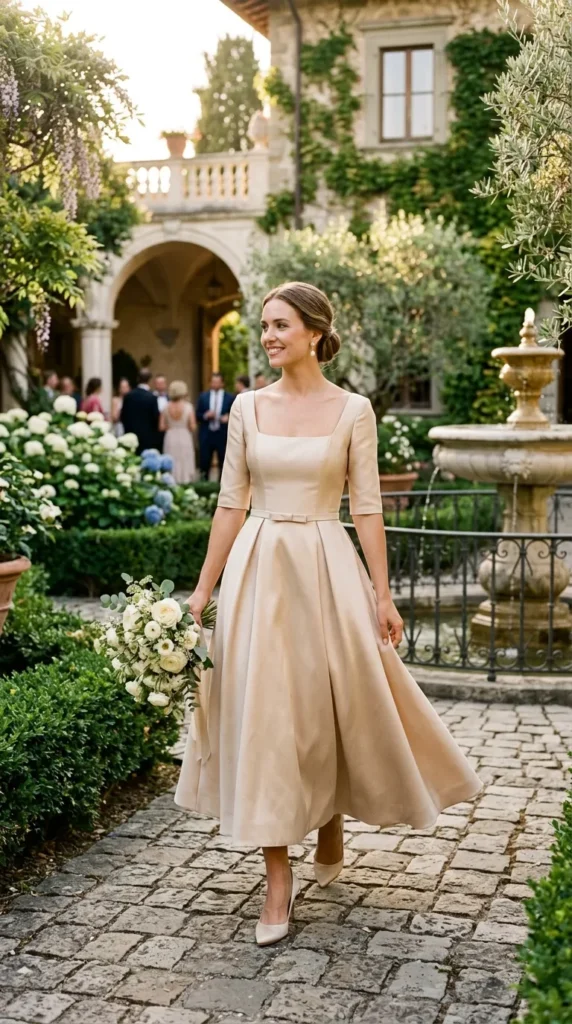 Modern Tea-Length Dresses
