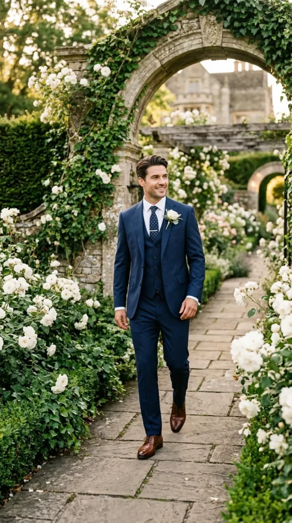 Navy Blue Tailored Suit