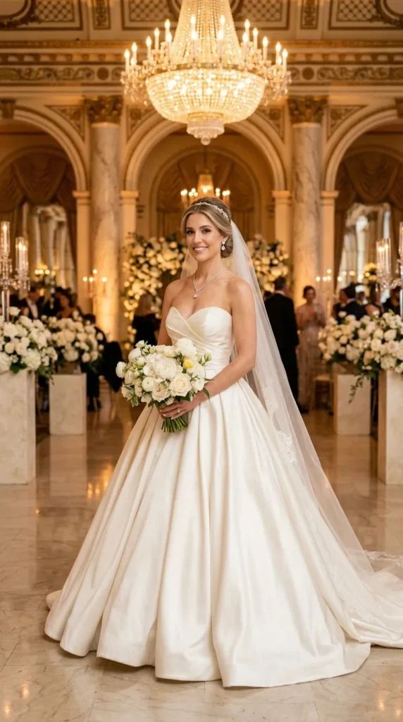 Pair Strapless Dresses with Elegant Necklaces