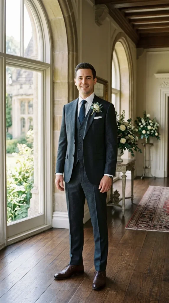 Premium Wool Suit with Minimal Styling