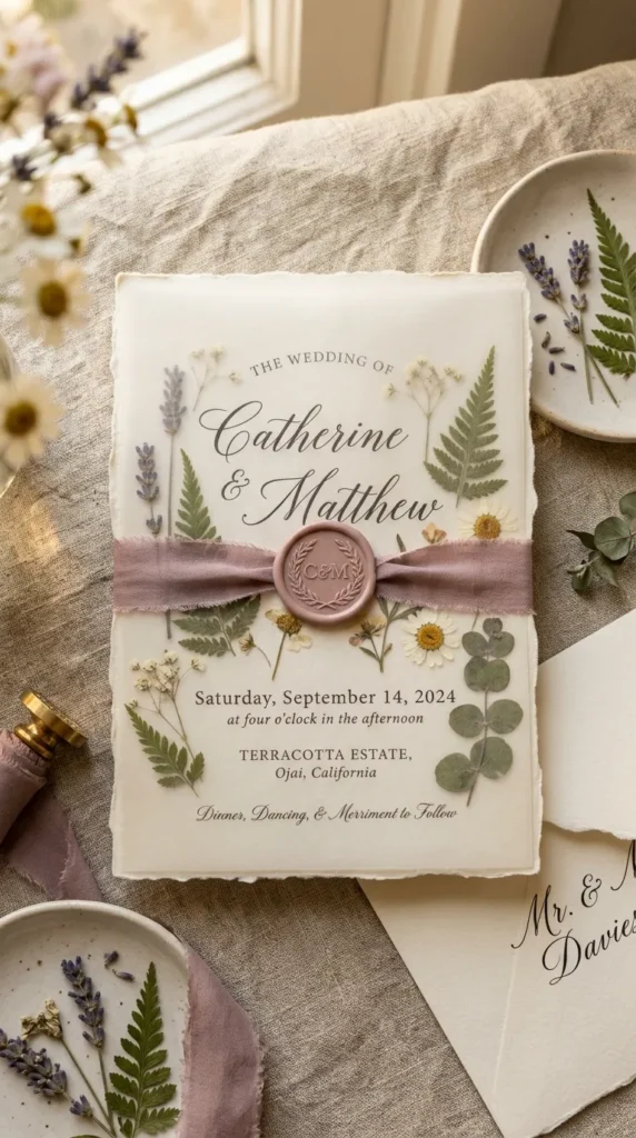 Pressed Flower Invitations