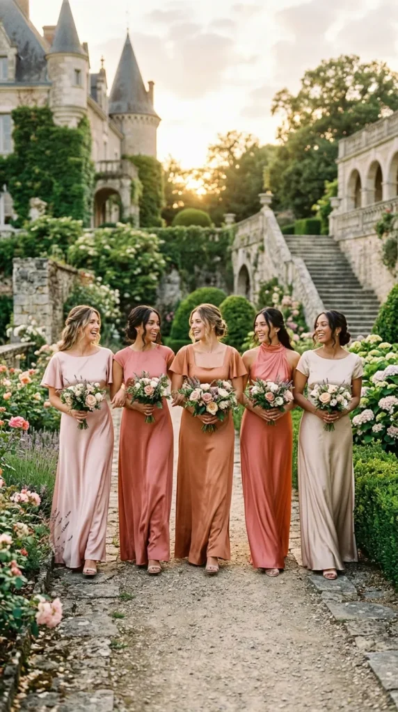 Romantic Dresses in Muted Sunset Tones