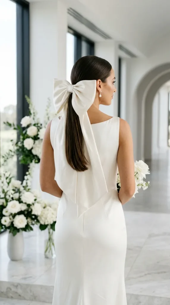 Satin Bridal Bow