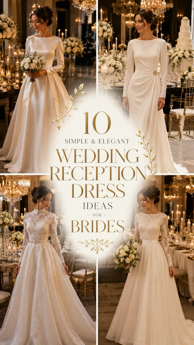 Simple & Elegant Wedding Reception Dress Ideas for Brides