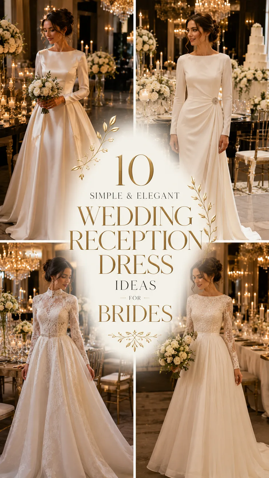 Simple & Elegant Wedding Reception Dress Ideas for Brides