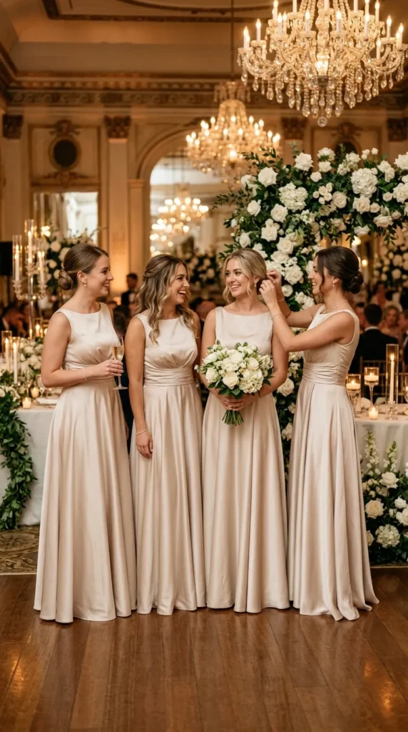 Softly Draped Satin Designs