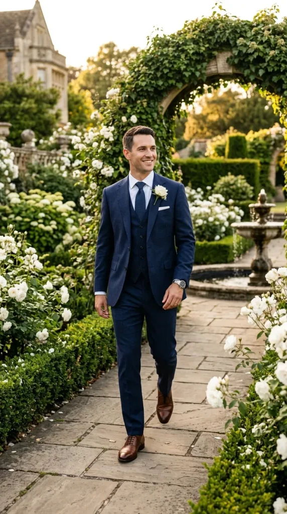 Tailored Navy Blue Suit