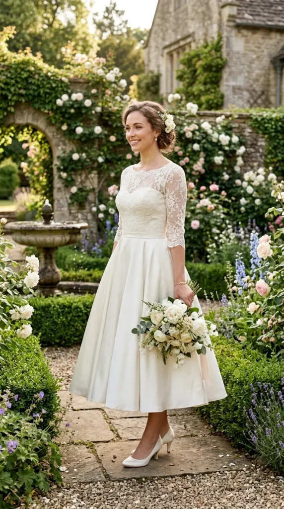Tea-Length Bridal Dress