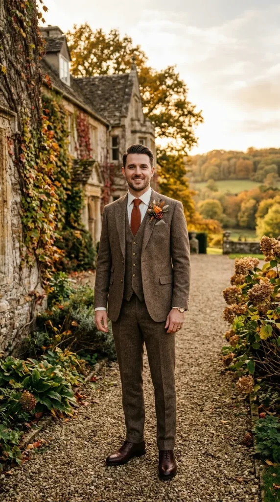 Textured Tweed Suit