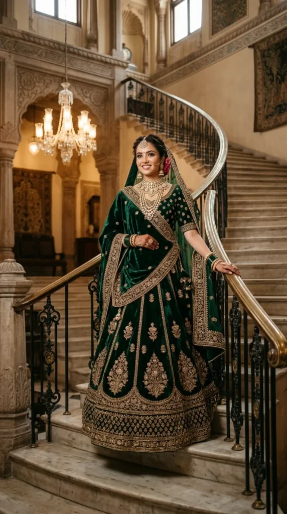 Velvet Bridal Lehenga
