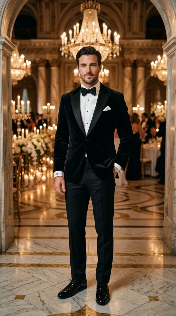Velvet Tuxedo with Satin Accents