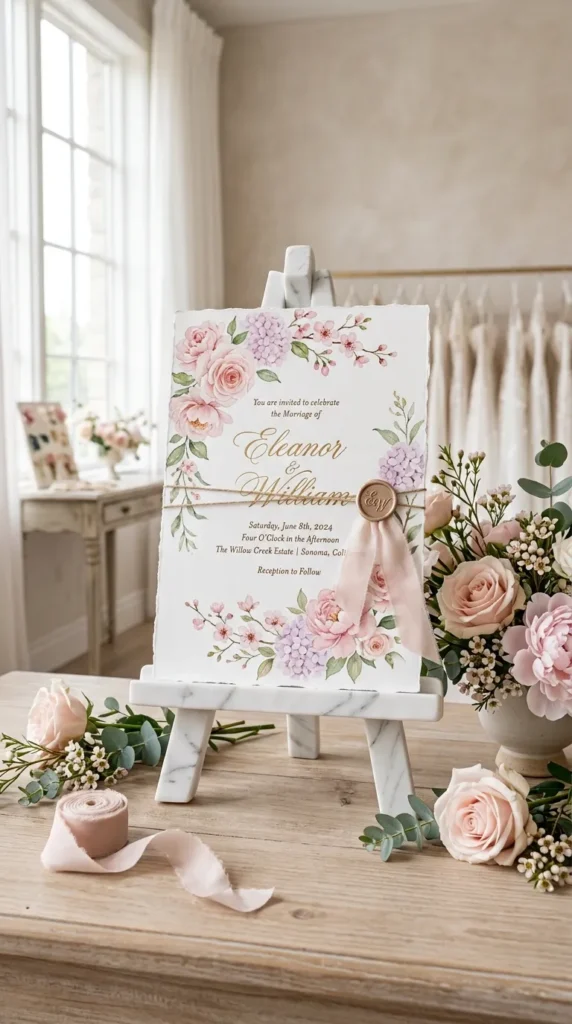 Watercolor Floral Invitations