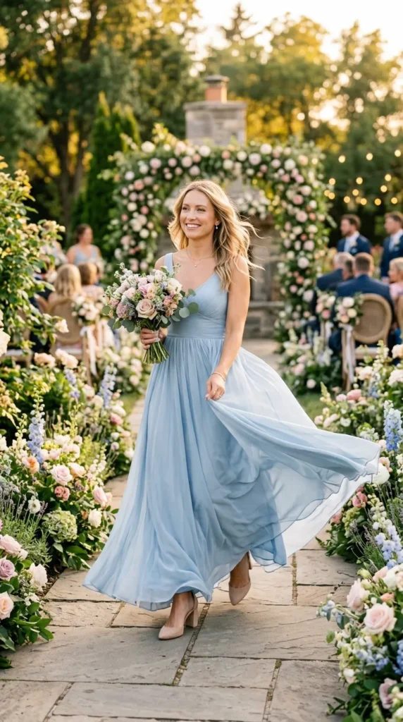 Wear a Flowing Maxi Dress for Outdoor Ceremonies