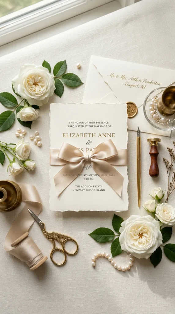 Wrap Invitations with Silk Ribbon