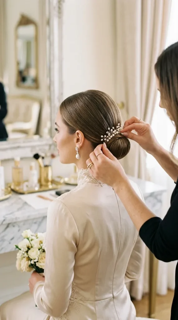 Add Bridal Hair Accessories Carefully