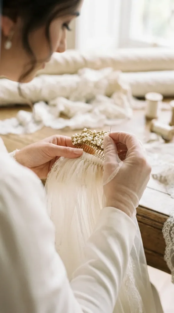 Attach the Veil to a Comb