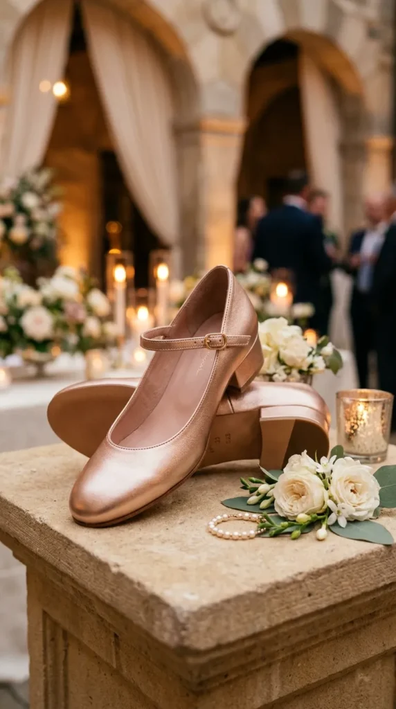 Delicate Metallic Dress Shoes