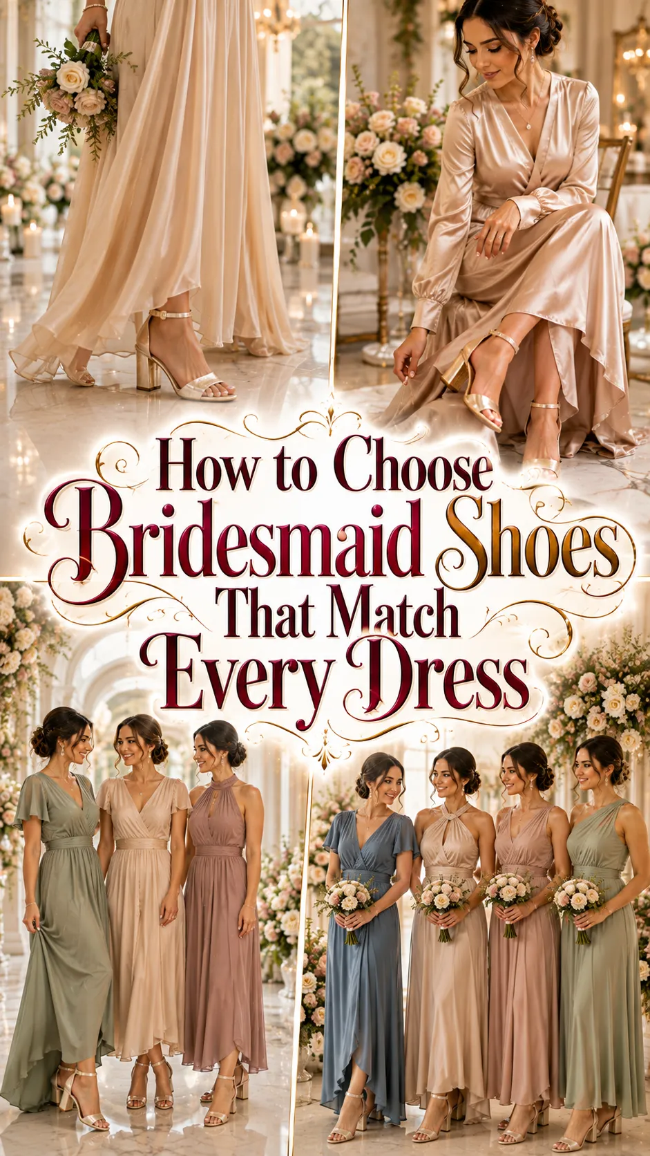 How to Choose Bridesmaid Shoes That Match Every Dress