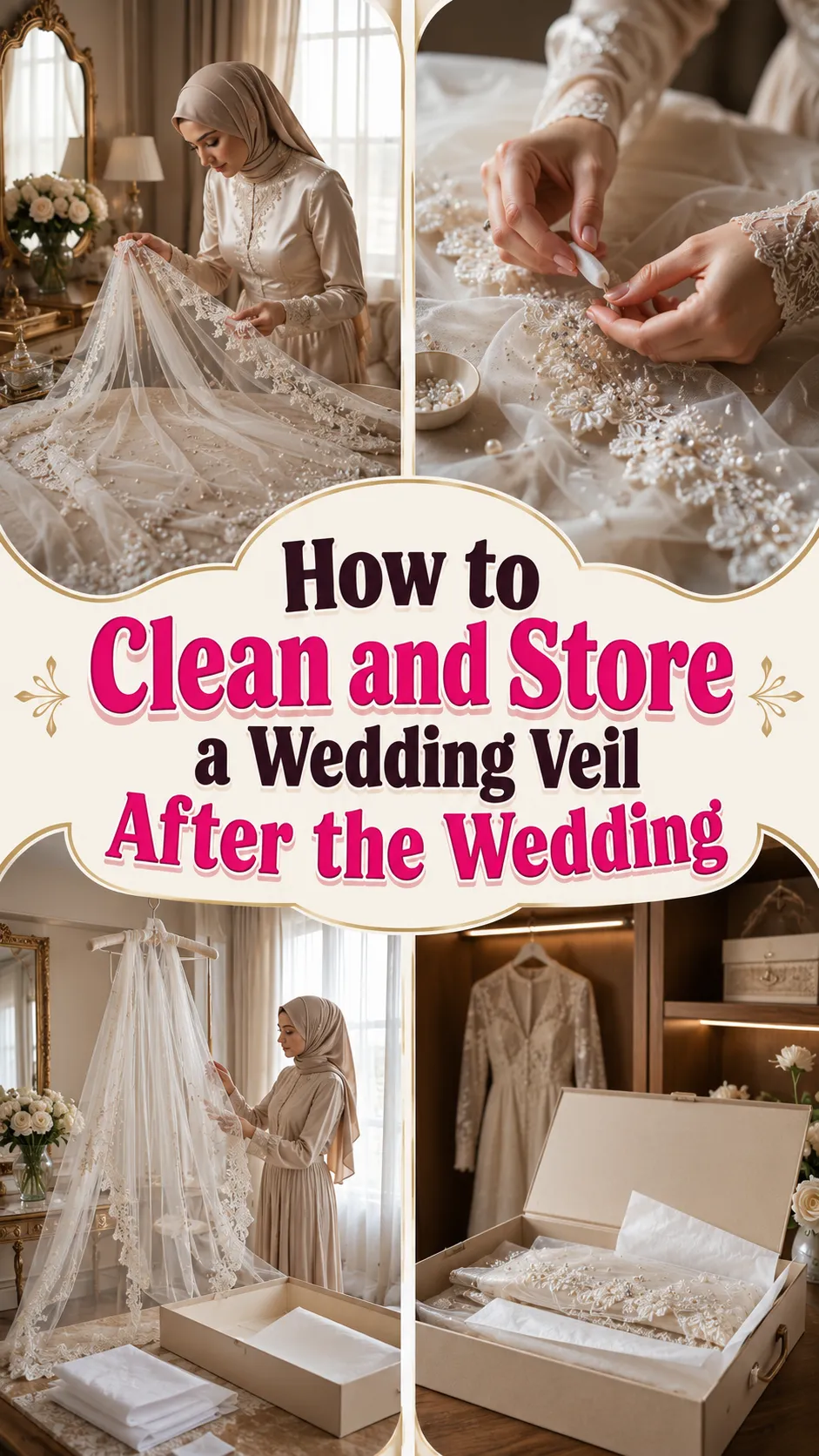 How to Clean and Store a Wedding Veil After the Wedding