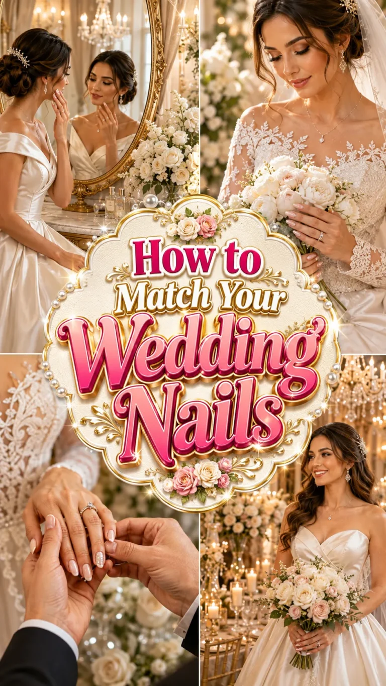 How to Match Your Wedding Nails with Your Dress