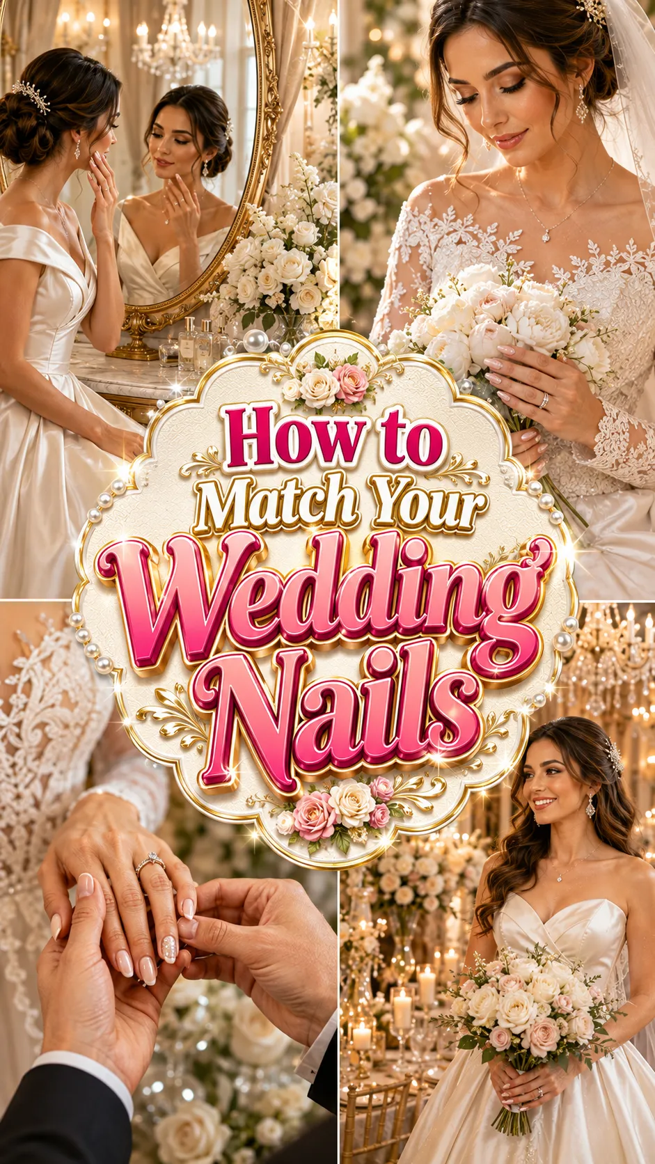 How to Match Your Wedding Nails with Your Dress