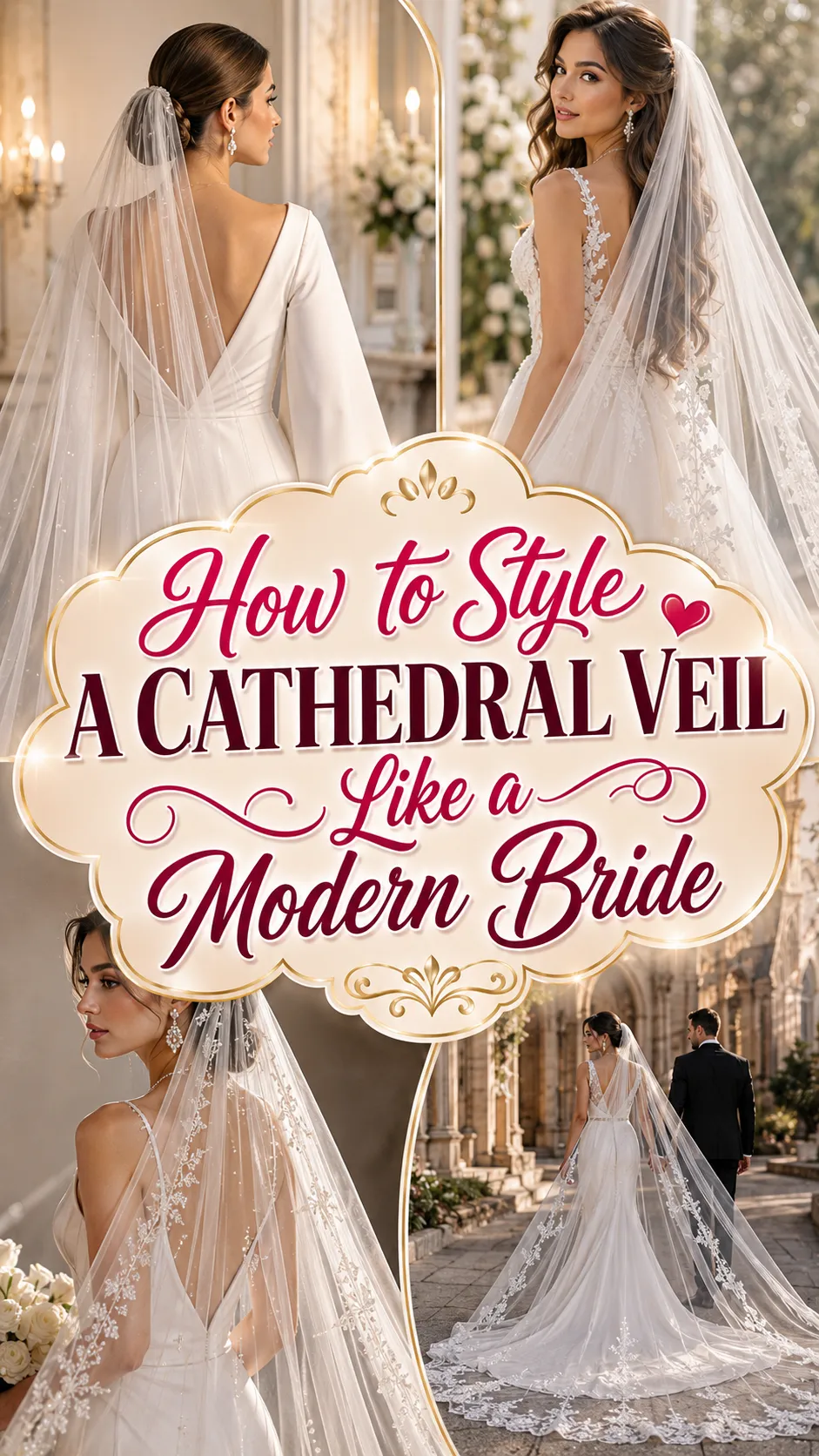 How to Style a Cathedral Veil Like a Modern Bride